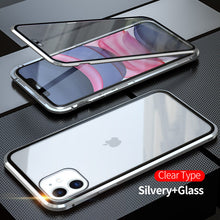 Load image into Gallery viewer, 360 Metal Magnetic Adsorption Case For iPhone 12 11 Pro Max 12 Mini XS Max X XR 7 8 6 6s Plus SE 2020 Double-Sided Glass Cover