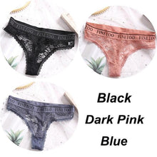 Load image into Gallery viewer, 3PCS/Set Women Lace Panties Sexy G-string Underwear Female Underpants Floral Solid Color Briefs Lingerie Sexy Thong Panties M-XL