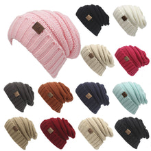 Load image into Gallery viewer, Autumn and Winter Labeling Woolen Knitted Hat Sleeve Cap Outdoor Keep Warm Hat