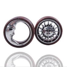 Load image into Gallery viewer, Ear Extender New Product Sun Moon Alloy Wood Exquisite Piercing Jewelry 8-20mm
