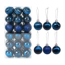 Load image into Gallery viewer, 36Pcs Rose Gold Plastic Christmas Balls Ornament 4cm Hang Pendant Ball Indoor New Year Xmas Tree Decor Home Christmas Decoration