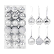 Load image into Gallery viewer, 36Pcs Rose Gold Plastic Christmas Balls Ornament 4cm Hang Pendant Ball Indoor New Year Xmas Tree Decor Home Christmas Decoration