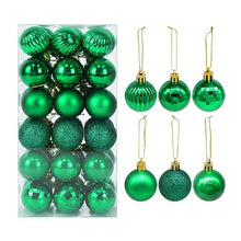 Load image into Gallery viewer, 36Pcs Rose Gold Plastic Christmas Balls Ornament 4cm Hang Pendant Ball Indoor New Year Xmas Tree Decor Home Christmas Decoration