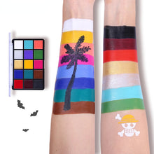 Load image into Gallery viewer, Halloween Makeup Oil Base Face Body Painting Safe Kids Tattoo Painting Art Fancy Dress Party Festival Cosmetics Palette
