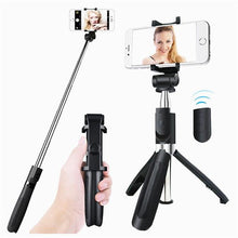 Load image into Gallery viewer, 3 In 1 Handheld Tripod Bluetooth Controller Selfie Stick Extendable Monopod Tripod for Apple Android