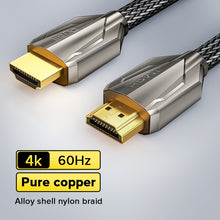 Load image into Gallery viewer, 4K HDMI 2.0 Cable 4K/60Hz 2K/144Hz HD Cable 18Gbps Ultra High-Speed Pure Copper Cable for Monitor PC Laptop HDTV PS5 PS4 Splitter Switch Audio Video