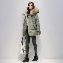 Load image into Gallery viewer, Large Size Women Winter Warm Short Down Cotton Coat Loose Casual Hooded Jacket Outwear