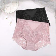 Load image into Gallery viewer, 2PCS/Set M-3XL Seamless Floral Lace Panties Women Lingerie Female Underwear Sexy V-Waist Underpant Girls Intimates Panty