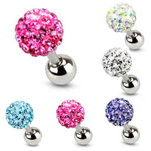 Load image into Gallery viewer, Ear Studs Austria Ear Bone Stud Tongue Pin Tongue Ring Women's Fully Jeweled Ball