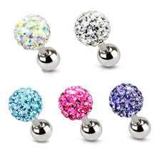Load image into Gallery viewer, Ear Studs Austria Ear Bone Stud Tongue Pin Tongue Ring Women's Fully Jeweled Ball