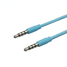 Load image into Gallery viewer, 4 Pole Aux Cable 3.5mm Male to Male Jack Audio Cable Nickel Plated Plug Stereo Audio Cord for Headphone Speaker MP3/4 CD Player