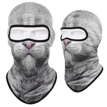 Load image into Gallery viewer, 3D Cat Dog Cute Animal Balaclava Motorcycle Motocross Moto Skiing Snowboard Hat Helmet Liner Biker Face Cap Cycling Headgear