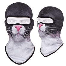 Load image into Gallery viewer, 3D Cat Dog Cute Animal Balaclava Motorcycle Motocross Moto Skiing Snowboard Hat Helmet Liner Biker Face Cap Cycling Headgear