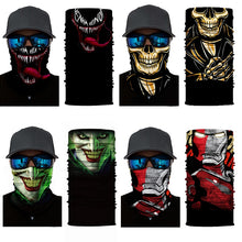 Load image into Gallery viewer, 3D Ghost Skull Bandana Neck Gaiter Head Shield Summer Hiking Scarves Tube Balaclava Scarves Breathable Sun Guard Headband Scarf