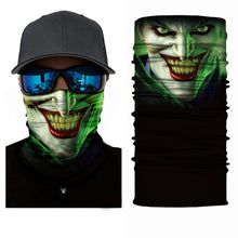 Load image into Gallery viewer, 3D Ghost Skull Bandana Neck Gaiter Head Shield Summer Hiking Scarves Tube Balaclava Scarves Breathable Sun Guard Headband Scarf