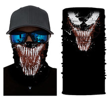 Load image into Gallery viewer, 3D Ghost Skull Bandana Neck Gaiter Head Shield Summer Hiking Scarves Tube Balaclava Scarves Breathable Sun Guard Headband Scarf