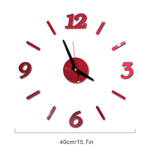 Load image into Gallery viewer, Wall Clock Large Sticker Acrylic Silent Digital Big Self adhesive Modern Design for Room Home Office Decor