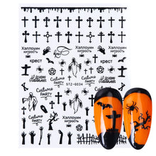 Load image into Gallery viewer, 3D Halloween Nail Design Anime Joker Spider Snake Sliders Nail Stickers Adhesive Decals Girls Children Party Manicure GLF794