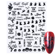 Load image into Gallery viewer, 3D Halloween Nail Design Anime Joker Spider Snake Sliders Nail Stickers Adhesive Decals Girls Children Party Manicure GLF794