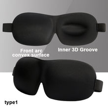 Load image into Gallery viewer, 3D Sleeping Mask Block Out Light Soft Padded Sleep Mask For Eyes Eye Shade Blindfold Sleeping Aid Face Mask Eyepatch