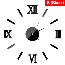 Load image into Gallery viewer, Wall Clock Mirror Roman Numbers Stickers Elegant Digital s for Home Art Living Room Office Decoration Clock