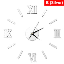 Load image into Gallery viewer, Wall Clock Mirror Roman Numbers Stickers Elegant Digital s for Home Art Living Room Office Decoration Clock