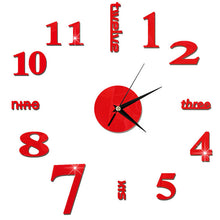 Load image into Gallery viewer, Wall ClockMirror Wall Stickers Removable Art Decal Sticker