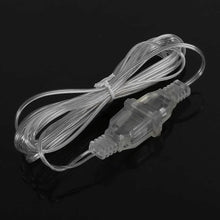 Load image into Gallery viewer, 3M EU US Power Extension Cable Plug Transparent Standard Power Extension Cord For Home Holiday Led String Light Christmas Lights