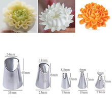 Load image into Gallery viewer, 3pcs/5pcs/7pcs Cream Pastry Decorating Tips Set Stainless Steel Tulip Icing Piping Cake Nozzles Cupcake Baking Tools