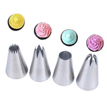 Load image into Gallery viewer, 3pcs/5pcs/7pcs Cream Pastry Decorating Tips Set Stainless Steel Tulip Icing Piping Cake Nozzles Cupcake Baking Tools