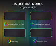 Load image into Gallery viewer, Games RGB Oversized Mouse Pad Large Pad Office Game Luminous Mouse Pad