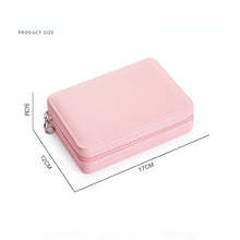 Load image into Gallery viewer, Portable Jewelry Storage Box Stud Earrings Ring Zipper Holders Case