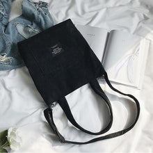 Load image into Gallery viewer, Women Corduroy Zipper Shoulder Bags