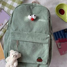 Load image into Gallery viewer, Large Capacity Cartoon Pendant Multi-Pocket Bookbag Women Backpack Travel Rucksack School Backpack