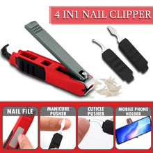 Load image into Gallery viewer, 3pcs Manicure Nail Toenail Clipper Set Stainless Pedicure Kit Tool Nail Cutter File Tools Set Travel Multifunction Clippers Set