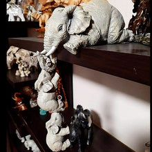 Load image into Gallery viewer, 3pcs/set Cute Elephant Figurines Elephant Holding Baby Elephant Resin Crafts Home Furnishing Gift