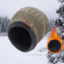 Load image into Gallery viewer, 3pcs/set Fashion Knitted Hat Men Women's Winter 2021 Hats With Scarves And Touch Screen Gloves Thick Warm Beanie Hat Men Caps