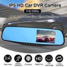 Load image into Gallery viewer, 4.3inch HD 1080P Dual Lens Car DVR Dash Cam Auto Front And Rear Mirror Camera Digital Video Recorder Vehicle Electronics