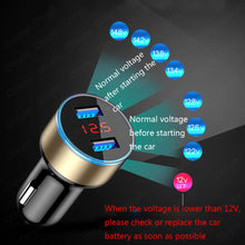 Load image into Gallery viewer, 4.8A LED Display USB Phone Charger Car-Charger for Xiaomi Samsung For iPhone 12 11 Pro 7 8 Plus Mobile Phone Adapter Car Charger