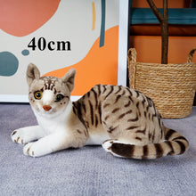 Load image into Gallery viewer, 4 Colors 31cm INS Like Real Prone Cat Plush Doll Stuffed Pure Colors Grey White Yellow Kitten Toy Pets Animal Kids Gift