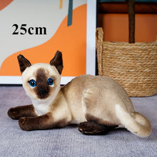 Load image into Gallery viewer, 4 Colors 31cm INS Like Real Prone Cat Plush Doll Stuffed Pure Colors Grey White Yellow Kitten Toy Pets Animal Kids Gift