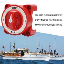 Load image into Gallery viewer, 4 Position 32V 350 Amp E-Series Waterproof Ignition Protected Marine Boat Dual Battery Isolator Switches
