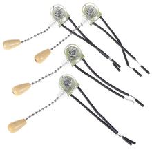 Load image into Gallery viewer, 4pcs Universal Wall Light Pull Switch Home Ceiling Fan Lamp Pull Chain Cord Switch Set Replacement Tools 3A/250V
