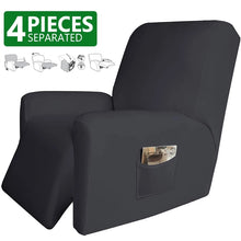 Load image into Gallery viewer, 4 pieces Recliner Sofa Cover for Living Room Elastic Reclining Chair Cover Protection Lazy Boy Relax Armchair Cover