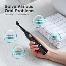 Load image into Gallery viewer, Electric Toothbrush Men Women Couple Houseehold Whitening IPX7 Waterproof Sonic Toothbrush Ultrasonic Automatic Tooth Brush with 4 Brush Heads