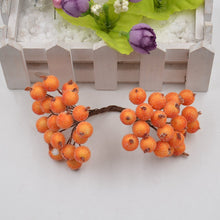 Load image into Gallery viewer, 40pcs Mini Artificial Flower Fruit Foam Berry Christmas Decoration Bouquet For Wedding Home Decor DIY Scrapbooking Bacca Wreath