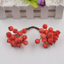 Load image into Gallery viewer, 40pcs Mini Artificial Flower Fruit Foam Berry Christmas Decoration Bouquet For Wedding Home Decor DIY Scrapbooking Bacca Wreath