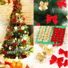 Load image into Gallery viewer, Christmas Tree Decorations Christmas Decorative Bowknot Christmas Bowknot Christmas Gifts 12 PCs Per Card