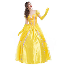 Load image into Gallery viewer, Halloween Princess Dress Yellow Fairy Suit European Retro Royal Court Clothes Fairy Tale Theme Costume Stage Costume Singer Clothes