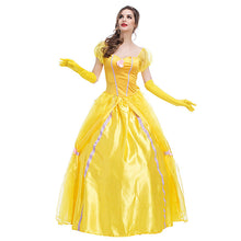 Load image into Gallery viewer, Halloween Princess Dress Yellow Fairy Suit European Retro Royal Court Clothes Fairy Tale Theme Costume Stage Costume Singer Clothes